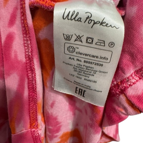 ULLA POPKEN 28/30 Cover Up Tunic Top Cotton Pockets Short‎ Sleeves Beachy - Picture 4 of 5